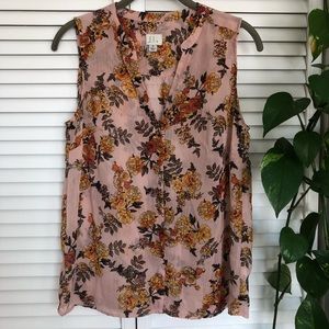 Target Andeawy floral sleeveless blouse, size M